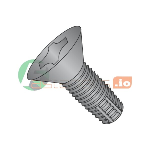 Newport Fasteners Thread Cutting Screw, #10-32 x 1-1/4 in, Black Oxide Steel Flat Head Phillips Drive, 5000 PK 736072 - main